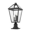 Z-Lite 22" High Talbot 3 Light Outdoor Pier Mounted Fixture image 1