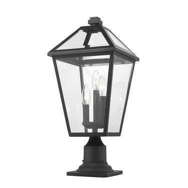 Z-Lite 22" High Talbot 3 Light Outdoor Pier Mounted Fixture image 1