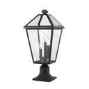 Z-Lite 22" High Talbot 3 Light Outdoor Pier Mounted Fixture image