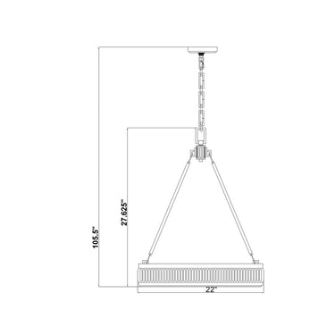 Z-Lite 22" Quinn 3 Light Pendant image 14