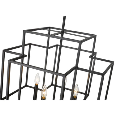 Z-Lite 22" Titania Matte Black 4 Light Chandelier image 3