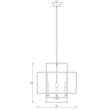 Z-Lite 22" Titania Matte Black 4 Light Chandelier image 7