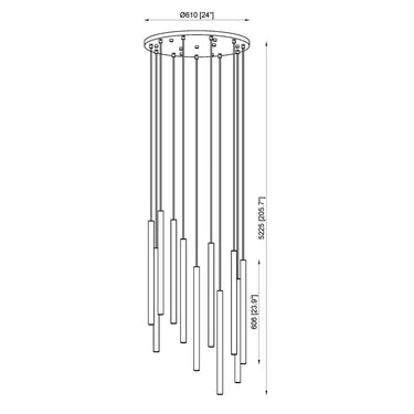 Z-Lite 23.75" High Forest 11 Light Chandelier image 21