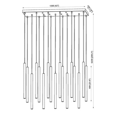 Z-Lite 23.75" High Forest 17 Light Linear Chandelier image 21