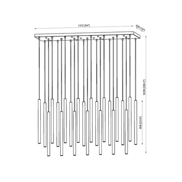Z-Lite 23.75" High Forest 23 Light Linear Chandelier image 21
