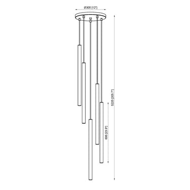 Z-Lite 23.75" High Forest 5 Light Chandelier image 21