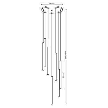 Z-Lite 23.75" High Forest 7 Light Chandelier image 21
