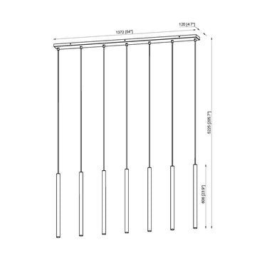 Z-Lite 23.75" High Forest 7 Light Linear Chandelier image 21