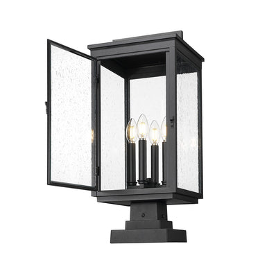 Z-Lite 23.75" High Hartwell 4 Light Outdoor Pier Mounted Fixture image 1