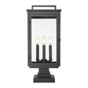 Z-Lite 23.75" High Hartwell 4 Light Outdoor Pier Mounted Fixture image 2