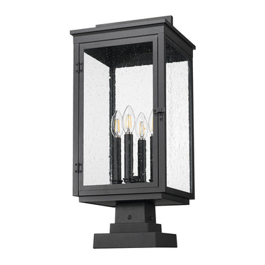 Z-Lite 23.75" High Hartwell 4 Light Outdoor Pier Mounted Fixture image 4