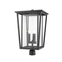 Z-Lite 23.75" High Seoul 3 Light Outdoor Post Mount Fixture image 2