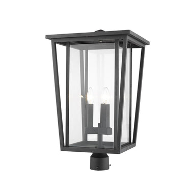 Z-Lite 23.75" High Seoul 3 Light Outdoor Post Mount Fixture image 2