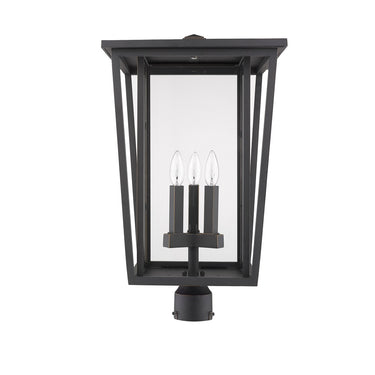 Z-Lite 23.75" High Seoul 3 Light Outdoor Post Mount Fixture image 9