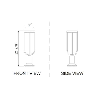 Z-Lite 23" High Leland 1 Light Outdoor Pier Mounted Fixture image 7