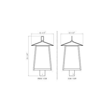 Z-Lite 24.25" High Rainer 4 Light Outdoor Post Mount Fixture image 5