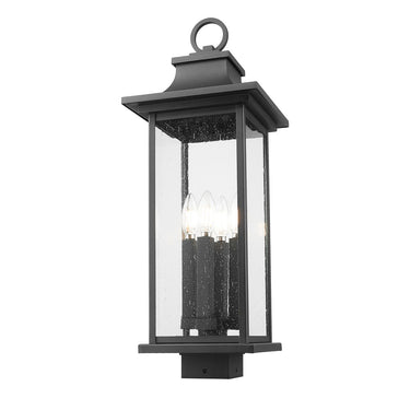 Z-Lite 24.5" High Tiberius 4 Light Outdoor Post Mount Fixture image 1