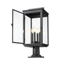 Z-Lite 24.75" High Hartwell 4 Light Outdoor Pier Mounted Fixture image 1