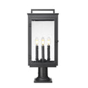 Z-Lite 24.75" High Hartwell 4 Light Outdoor Pier Mounted Fixture image 2