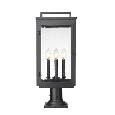 Z-Lite 24.75" High Hartwell 4 Light Outdoor Pier Mounted Fixture image 2