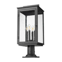 Z-Lite 24.75" High Hartwell 4 Light Outdoor Pier Mounted Fixture image 4