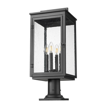 Z-Lite 24.75" High Hartwell 4 Light Outdoor Pier Mounted Fixture image 4