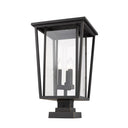 Z-Lite 24.75" High Seoul 3 Light Outdoor Pier Mounted Fixture image 1