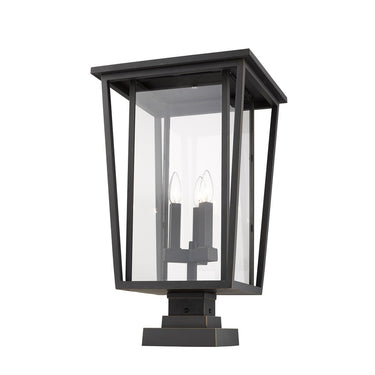 Z-Lite 24.75" High Seoul 3 Light Outdoor Pier Mounted Fixture image 1