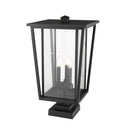 Z-Lite 24.75" High Seoul 3 Light Outdoor Pier Mounted Fixture image 2