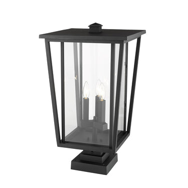Z-Lite 24.75" High Seoul 3 Light Outdoor Pier Mounted Fixture image 2