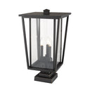 Z-Lite 24.75" High Seoul 3 Light Outdoor Pier Mounted Fixture image 3