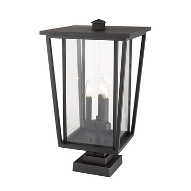 Z-Lite 24.75" High Seoul 3 Light Outdoor Pier Mounted Fixture image 3