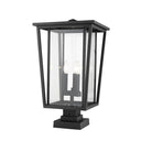 Z-Lite 24.75" High Seoul 3 Light Outdoor Pier Mounted Fixture image 4