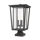 Z-Lite 24.75" High Seoul 3 Light Outdoor Pier Mounted Fixture image 5
