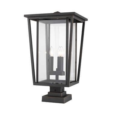 Z-Lite 24.75" High Seoul 3 Light Outdoor Pier Mounted Fixture image 5