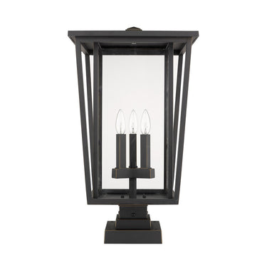 Z-Lite 24.75" High Seoul 3 Light Outdoor Pier Mounted Fixture image 7
