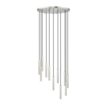 Z-Lite 24" Forest Steel 11 Light Chandelier image 6