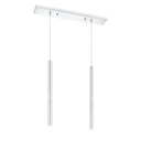 Z-Lite 24" High Forest Chrome 2 Light Linear Chandelier image 1