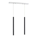 Z-Lite 24" High Forest Chrome 2 Light Linear Chandelier image 10