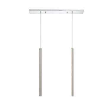 Z-Lite 24" High Forest Chrome 2 Light Linear Chandelier image 12