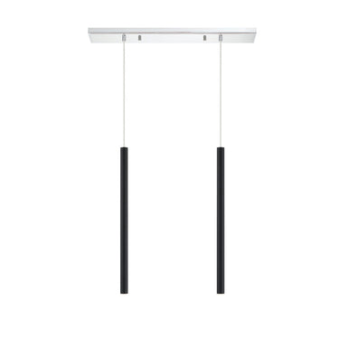 Z-Lite 24" High Forest Chrome 2 Light Linear Chandelier image 14