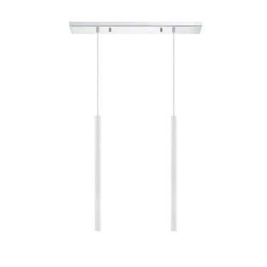 Z-Lite 24" High Forest Chrome 2 Light Linear Chandelier image 15