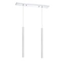 Z-Lite 24" High Forest Chrome 2 Light Linear Chandelier image 17