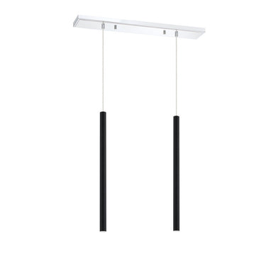 Z-Lite 24" High Forest Chrome 2 Light Linear Chandelier image 18