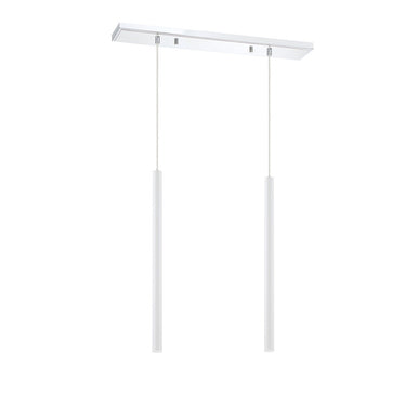 Z-Lite 24" High Forest Chrome 2 Light Linear Chandelier image 19