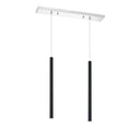 Z-Lite 24" High Forest Chrome 2 Light Linear Chandelier image 6