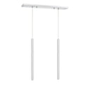 Z-Lite 24" High Forest Chrome 2 Light Linear Chandelier image 9