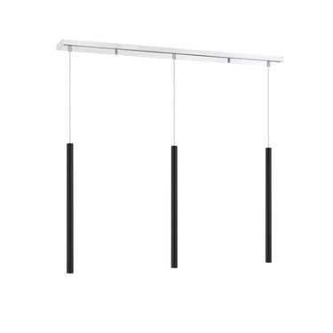 Z-Lite 24" High Forest Chrome 3 Light Linear Chandelier image 10