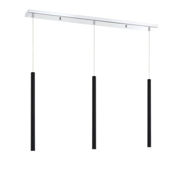 Z-Lite 24" High Forest Chrome 3 Light Linear Chandelier image 18