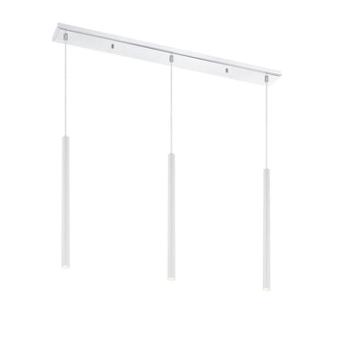 Z-Lite 24" High Forest Chrome 3 Light Linear Chandelier image 3